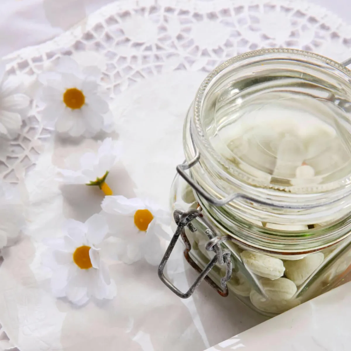 Fleurs Déco Marguerites, 72 Pces-DecoWoerner