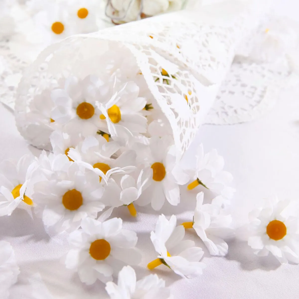 Fleurs Déco Marguerites, 72 Pces-DecoWoerner