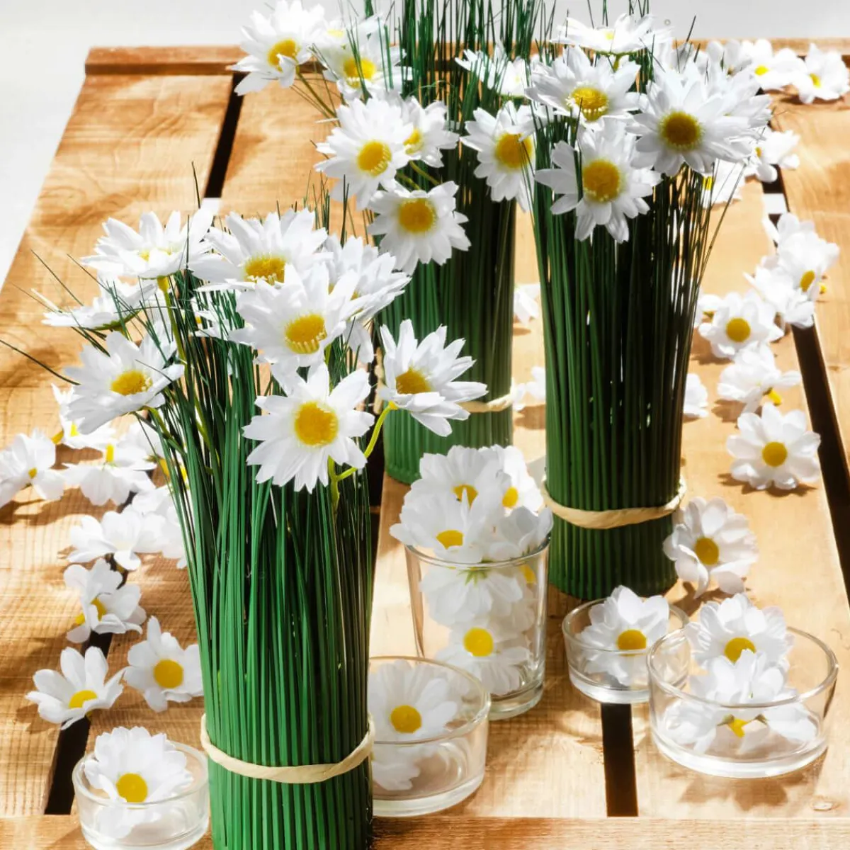 Fleurs Déco Marguerites, 72 Pces-DecoWoerner