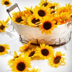 Fleurs Décoratives Tournesol, Paquet De 24 Pièces-DecoWoerner Hot