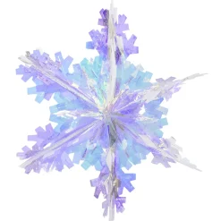 Flocon De Neige Pliable En Plastique Irisé 40 Cm Ø-DecoWoerner Online