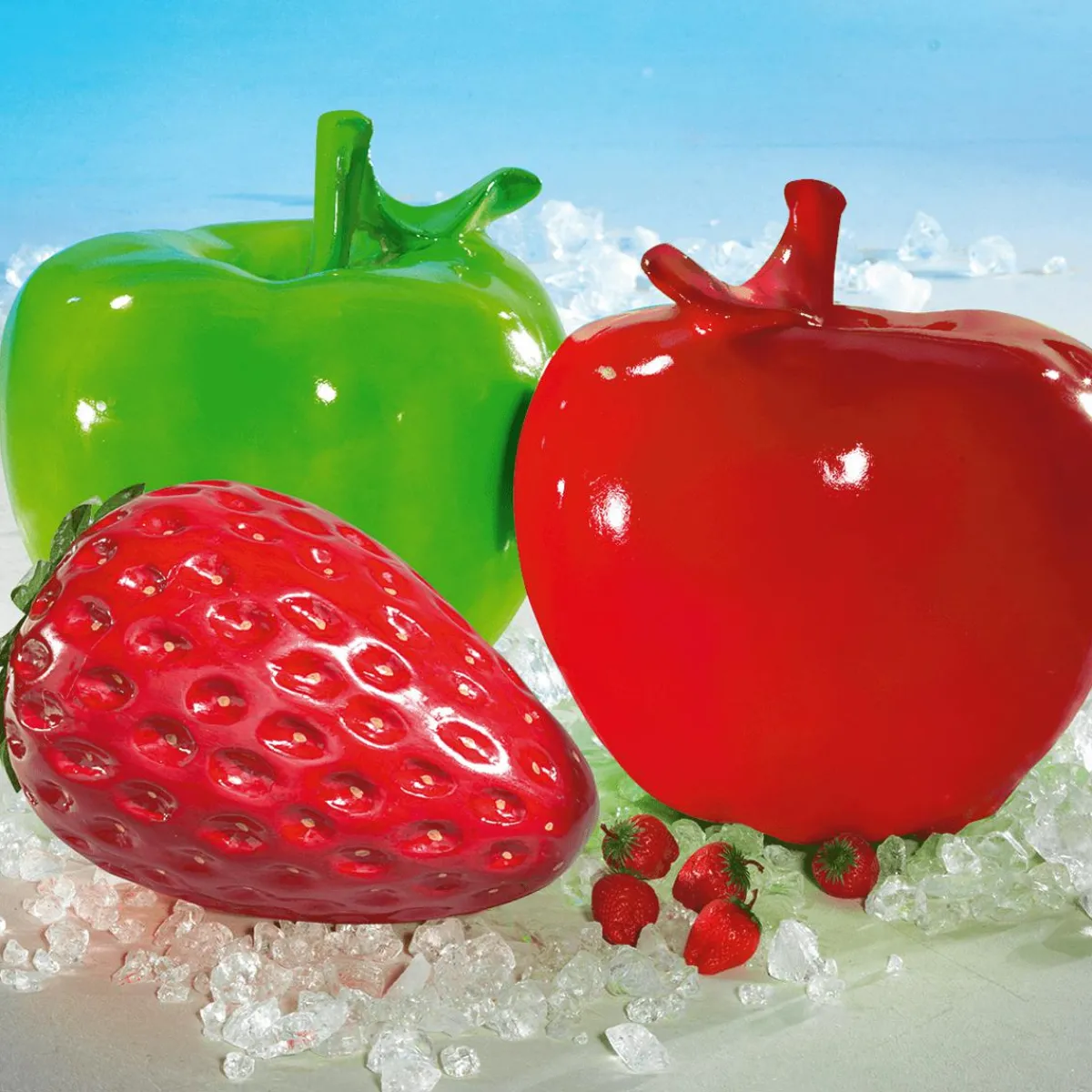 Fraise XXL Aliment Factice 40 Cm Ø 30 Cm-DecoWoerner Outlet