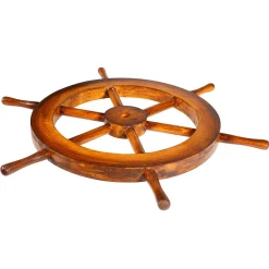 Gouvernail Déco Maritime Ø 50 Cm, Brun Foncé-DecoWoerner Hot