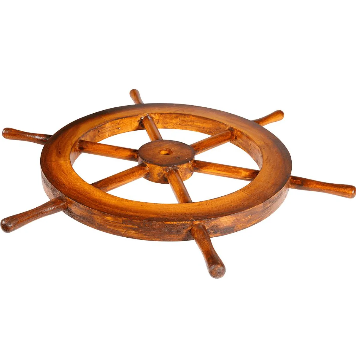 Gouvernail Déco Maritime Ø 50 Cm, Brun Foncé-DecoWoerner Hot