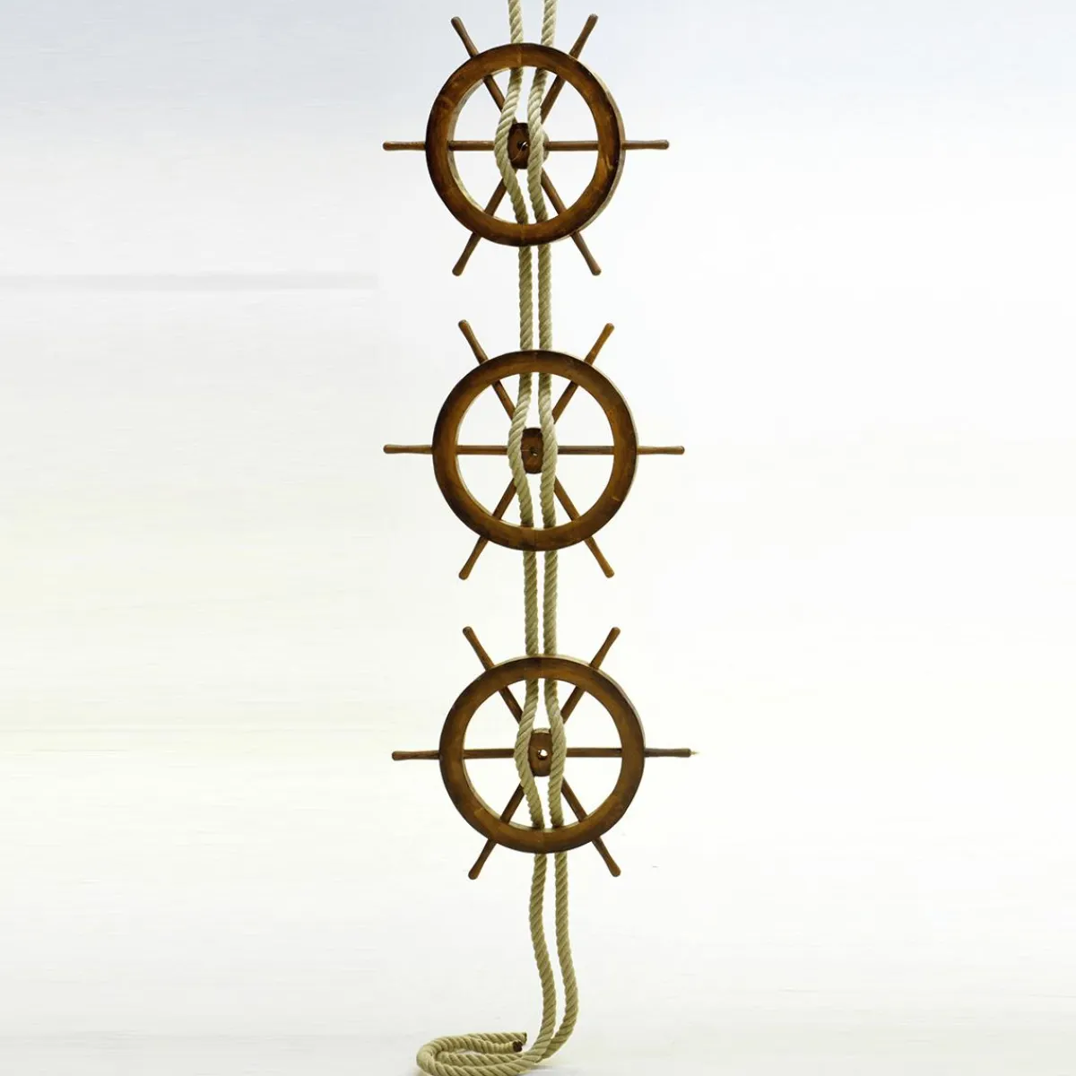 Gouvernail Déco Maritime Ø 50 Cm, Brun Foncé-DecoWoerner Hot