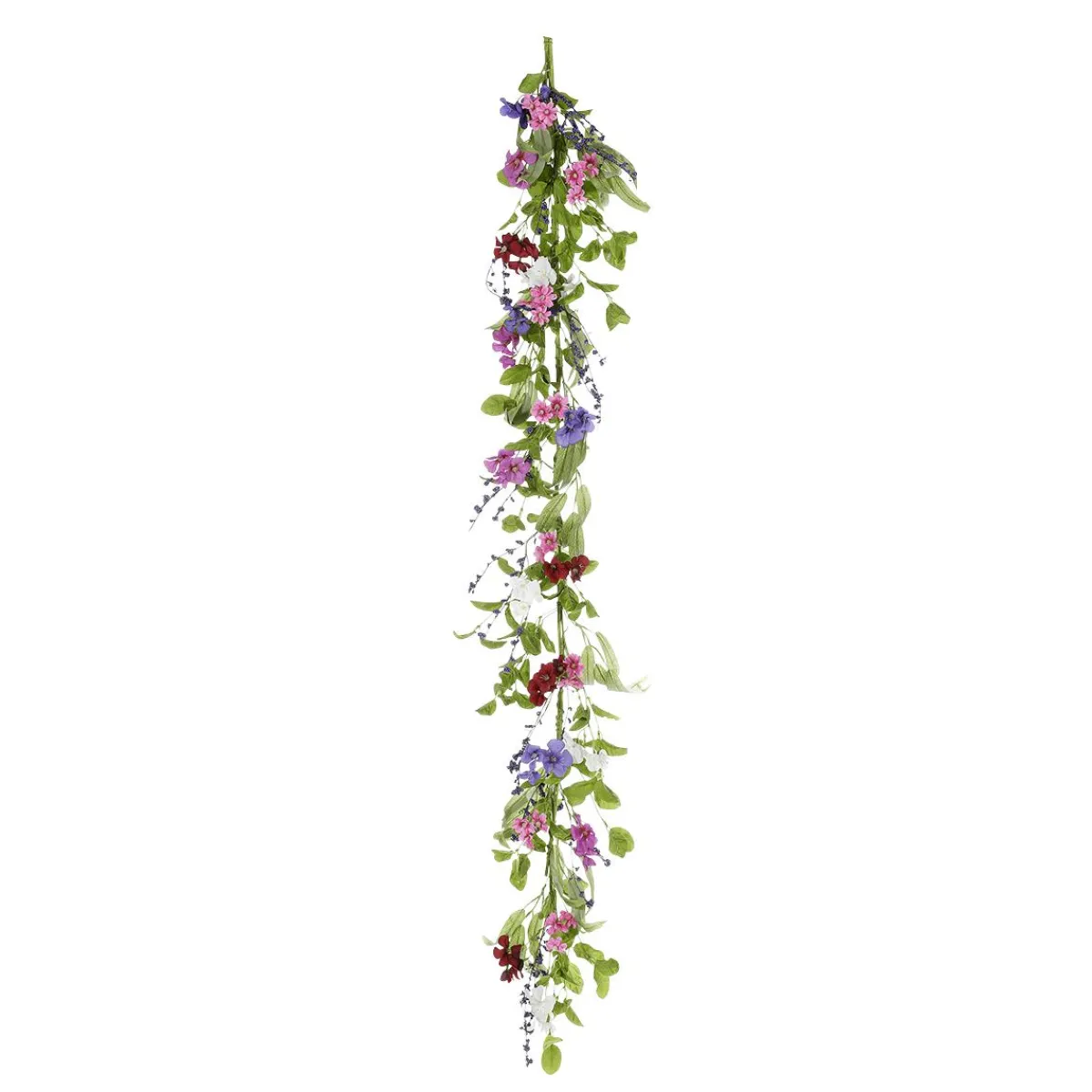 Guirlande De Fleurs Des Champs Artificielle Vigne Rose Violette 158 Cm-DecoWoerner