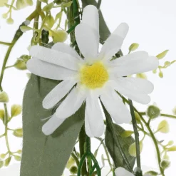 Guirlande De Fleurs Des Champs Artificielle - Blanc 158 Cm-DecoWoerner Online