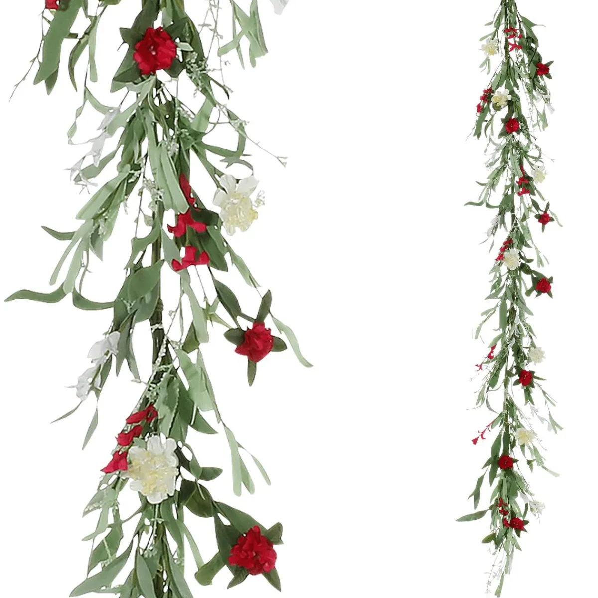 Guirlande De Fleurs Des Champs Artificielles Rouge Blanc 158 Cm-DecoWoerner Clearance