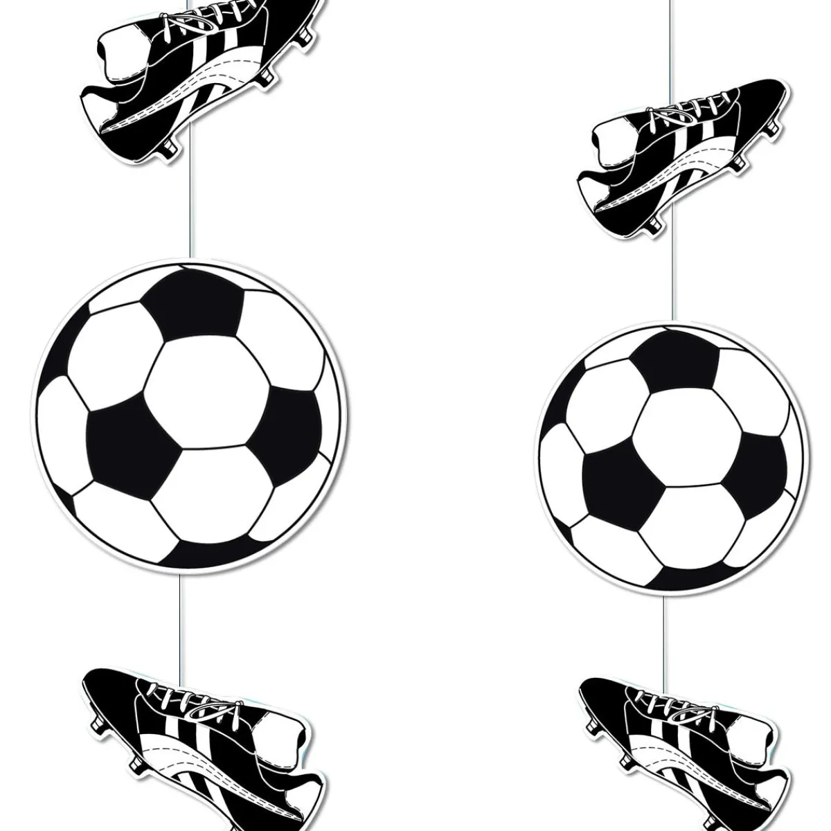 Guirlande De Football Avec Chaussures & Ballons De Foot 90 Cm-DecoWoerner