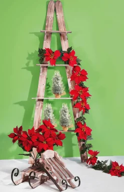 Guirlande De Poinsettias Artificiels 180 Cm-DecoWoerner Clearance