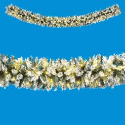 Guirlande De Sapin Floquée Avec LED IP 20, 270 Cm-DecoWoerner Online