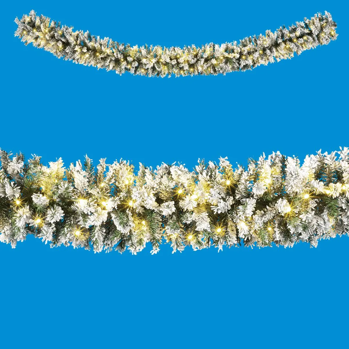 Guirlande De Sapin Floquée Avec LED IP 20, 270 Cm-DecoWoerner Online