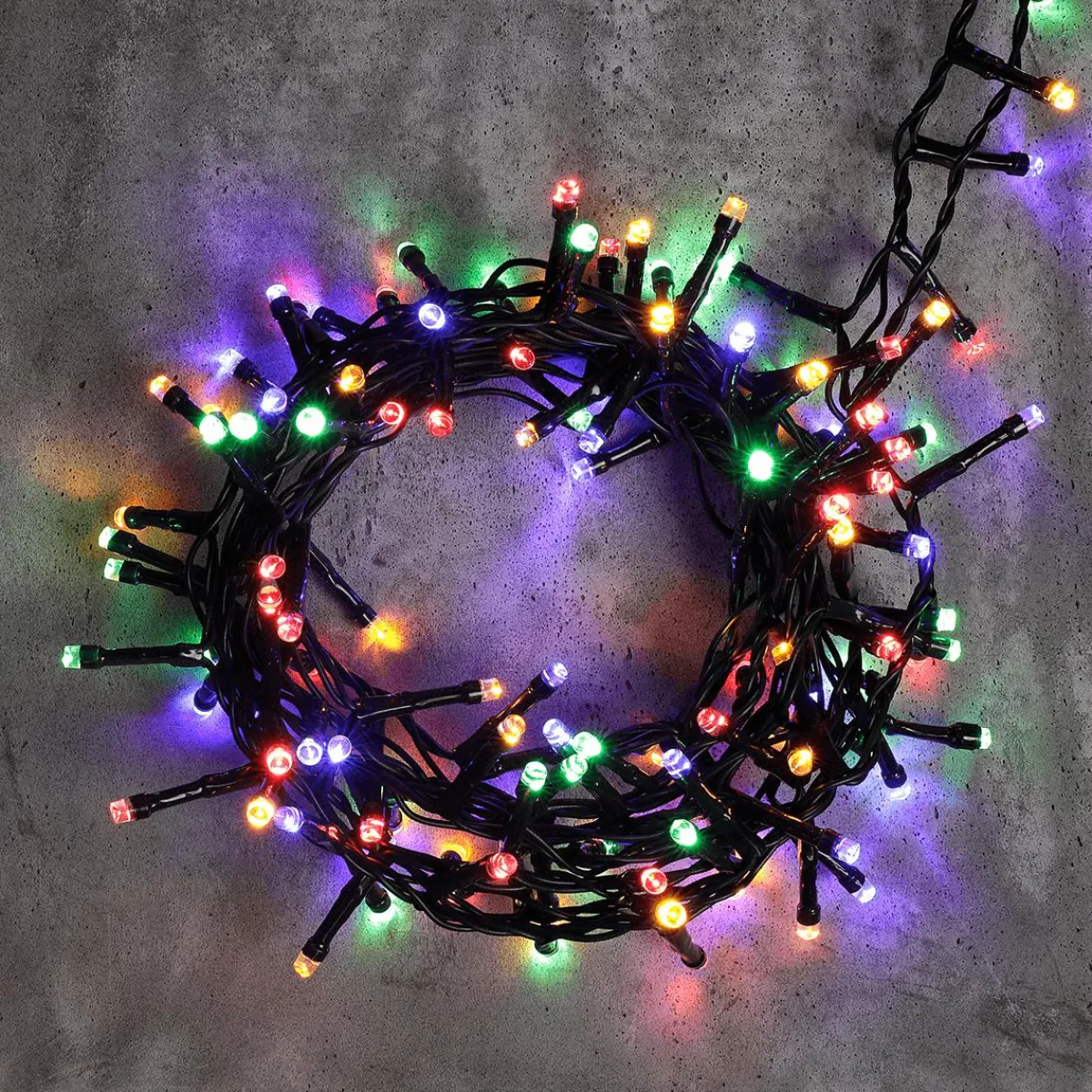Guirlande Lumineuse 3en1 : Chaîne Lumineuse à LED Colorée, Jaune Chaud Ou Clignotante Alternée Avec Minuterie, Pour L'extérieur, 16 M-DecoWoerner Discount