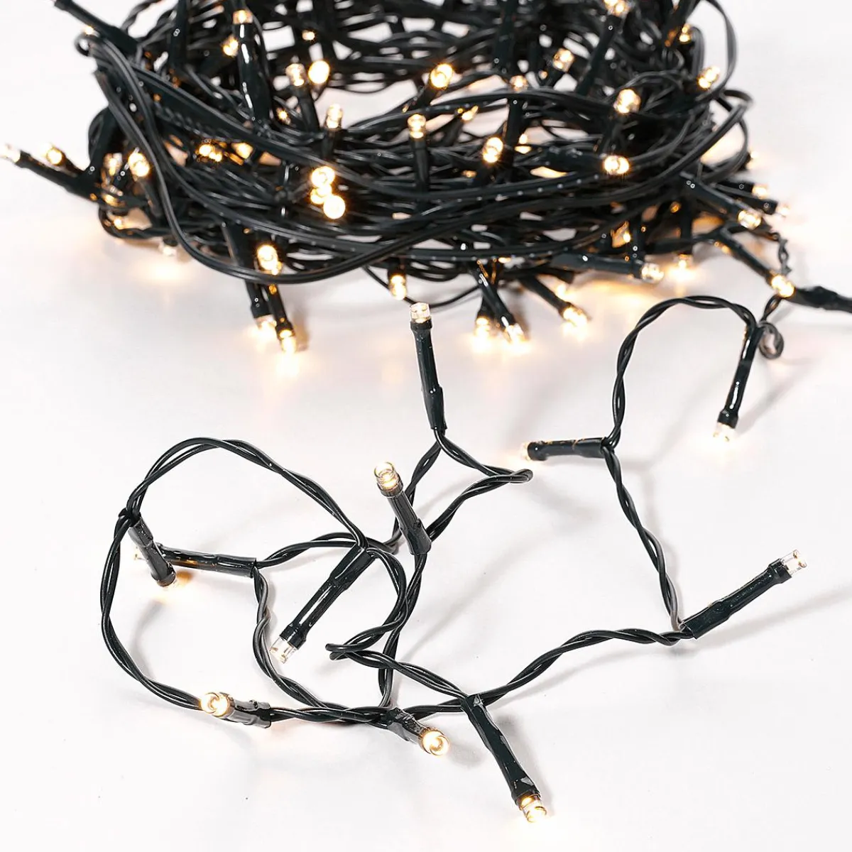 Guirlande Lumineuse Noire 9 M, 120 LED Blanc Chaud IP44-DecoWoerner