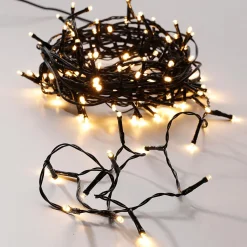 Guirlande Lumineuse Noire 9 M, 120 LED Blanc Chaud IP44-DecoWoerner