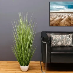 Herbe Du Tigre Décorative XXL En Pot Blanc 120 Cm-DecoWoerner Best