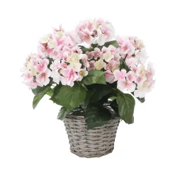 Hortensias Artificiels Dans Une Corbeille 44 Cm-DecoWoerner Outlet