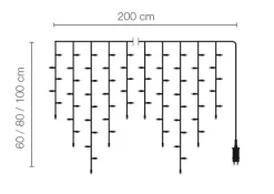 Icicle Light à LED 24 V Pour L’ext., 152 LED, 200 X 100 Cm-DecoWoerner Best