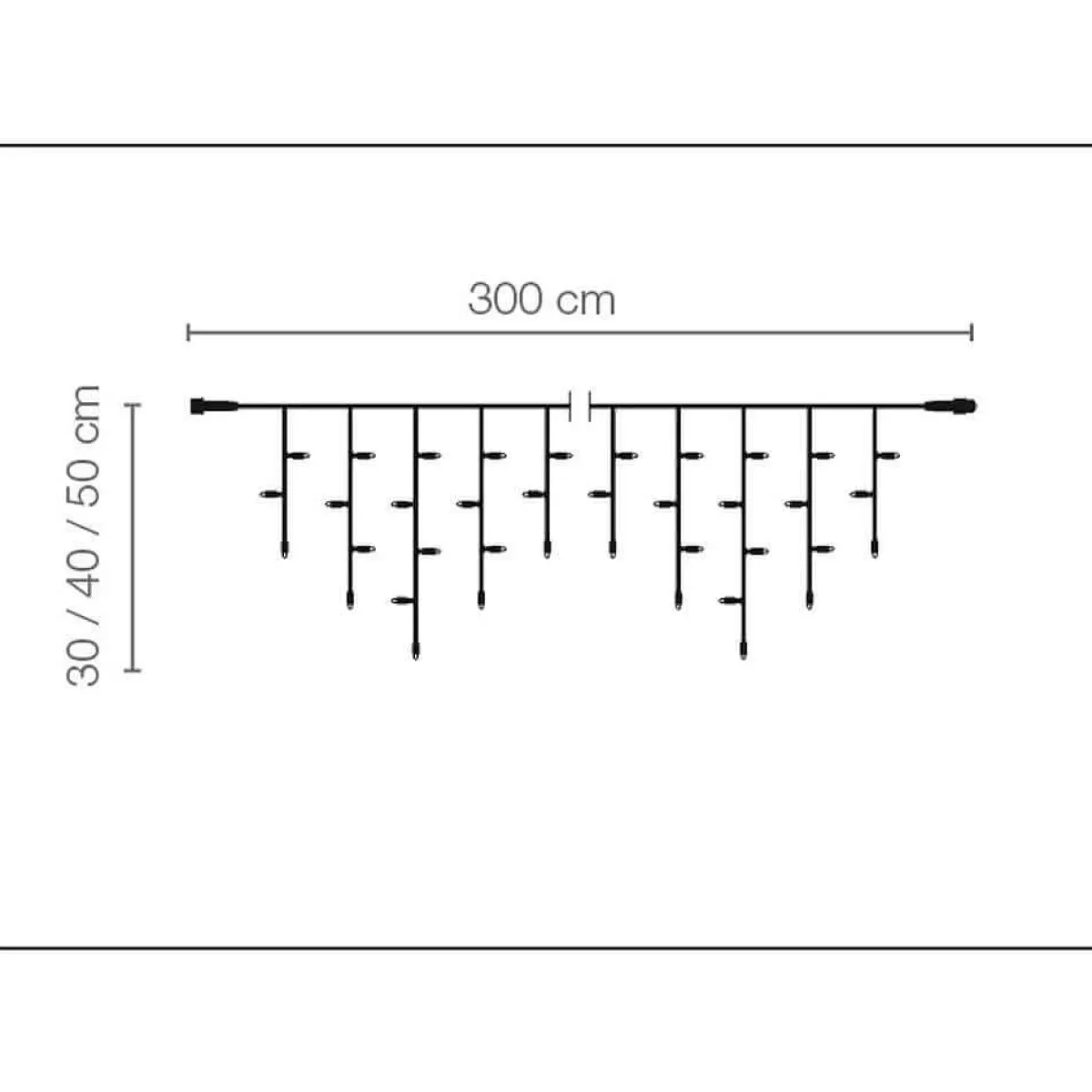 Icicle-Light Professionnel à LED Système IP44, 114 LED, 300 X 50 Cm, Sans Cable-DecoWoerner Outlet
