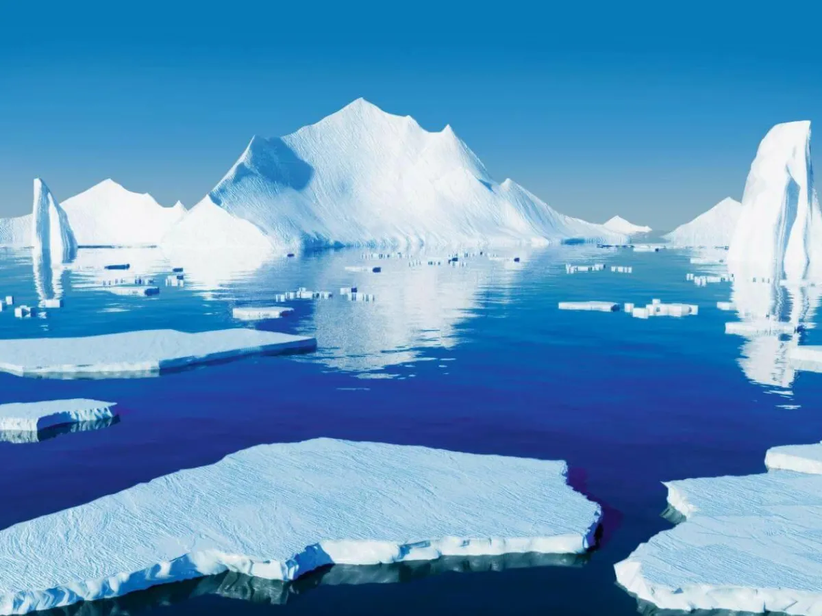 Imprimé Textile XXL "Iceberg/Océan Arctique", 3 X 4 Cm-DecoWoerner Clearance