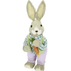 Lapin Déco En Paille Violet-bleu 48 Cm Mâle-DecoWoerner Sale