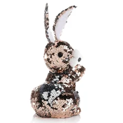 Lapin De Pâques Décoratif Avec Paillettes Réversibles Cuivre Et , 21 Cm-DecoWoerner Best