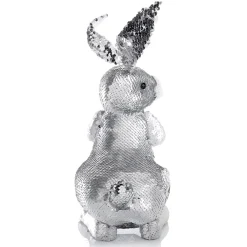 Lapin De Pâques Décoratif Avec Paillettes ées, 35 Cm-DecoWoerner Discount
