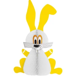 Lapin De Pâques En Papier Gaufré Jaune Et-DecoWoerner Online