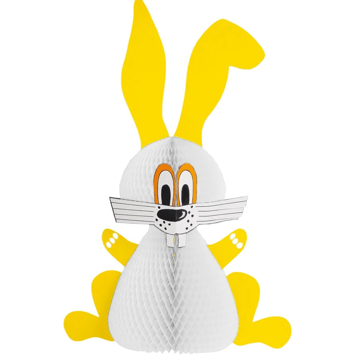 Lapin De Pâques En Papier Gaufré Jaune Et-DecoWoerner Online