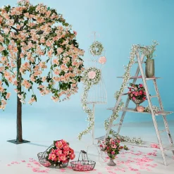 Le Rosier Artificiel Blanc/rosé, 210 Cm-DecoWoerner Discount