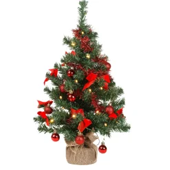 LED Déco Sapin Dans Un Sac En Jute 60 Cm-DecoWoerner Best