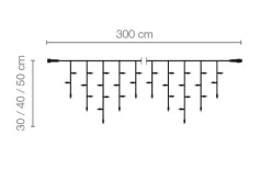 LED Icicle-Light Clair 300 X 50 Cm IP20-DecoWoerner Hot