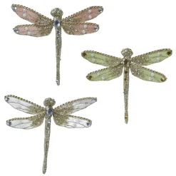 Libellules Scintillantes Avec Clip 18 Cm, 3 Pièces-DecoWoerner Discount