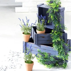 Lot De Caisses En Bois, Mauves-DecoWoerner Online
