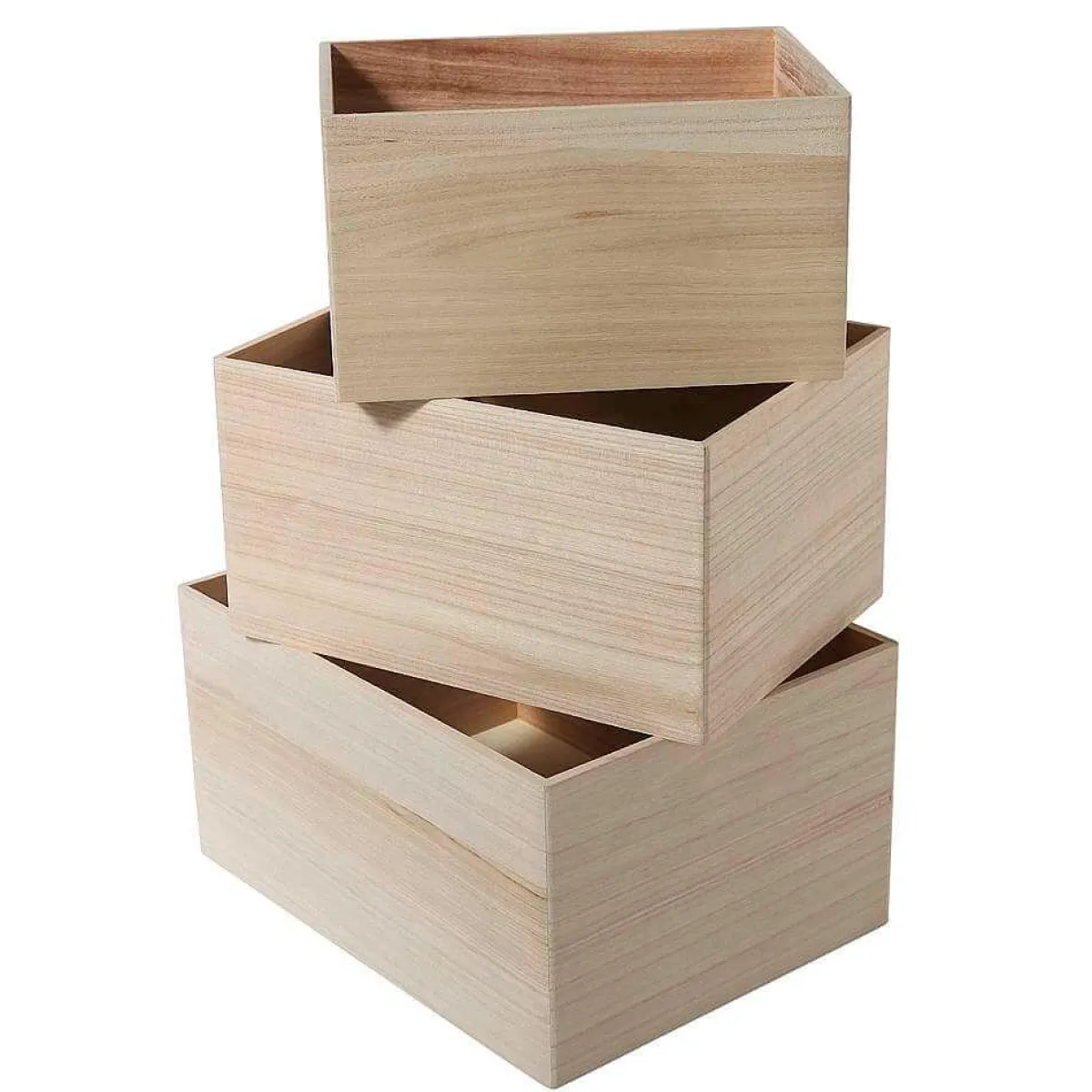 Lot De Coffrets En Bois Rectangulaires 3 Pces-DecoWoerner Online