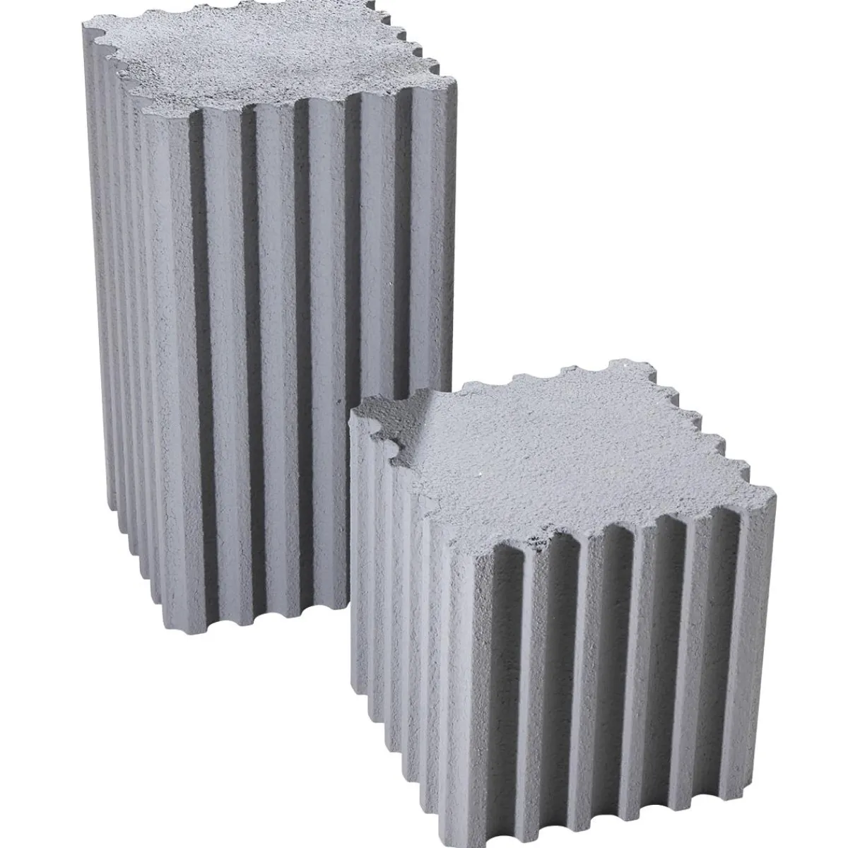 Lot De Colonnes Déco "Béton" Haut. 30/55 Cm-DecoWoerner Online