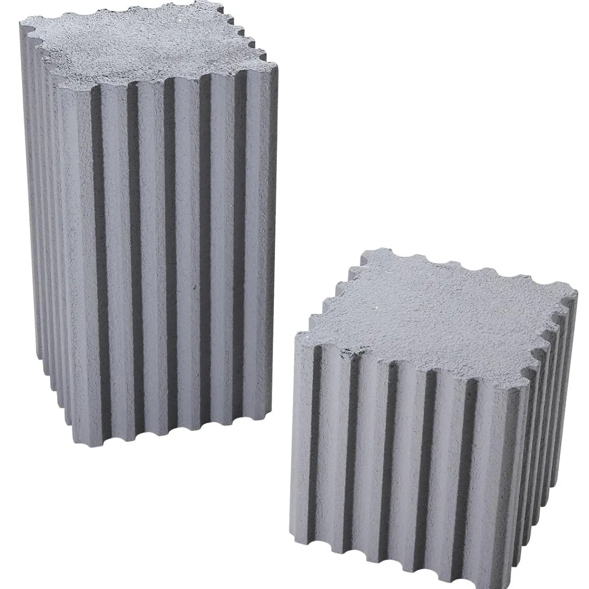 Lot De Colonnes Déco "Béton" Haut. 30/55 Cm-DecoWoerner Online