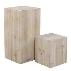 Lot De Mini-colonnes En Bois Nature-DecoWoerner Online