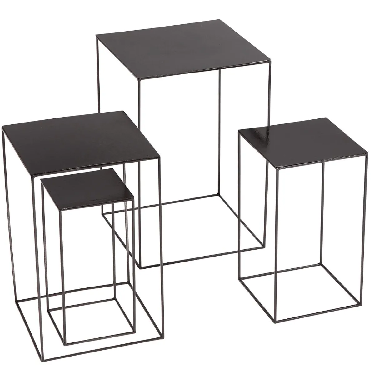 Lot De Tables En Métal es 4 Pces-DecoWoerner Sale