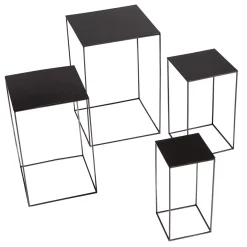 Lot De Tables En Métal es 4 Pces-DecoWoerner Sale