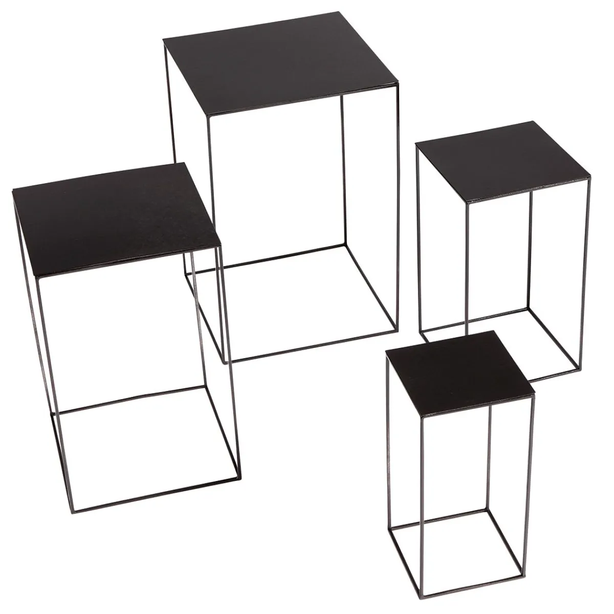 Lot De Tables En Métal es 4 Pces-DecoWoerner Sale