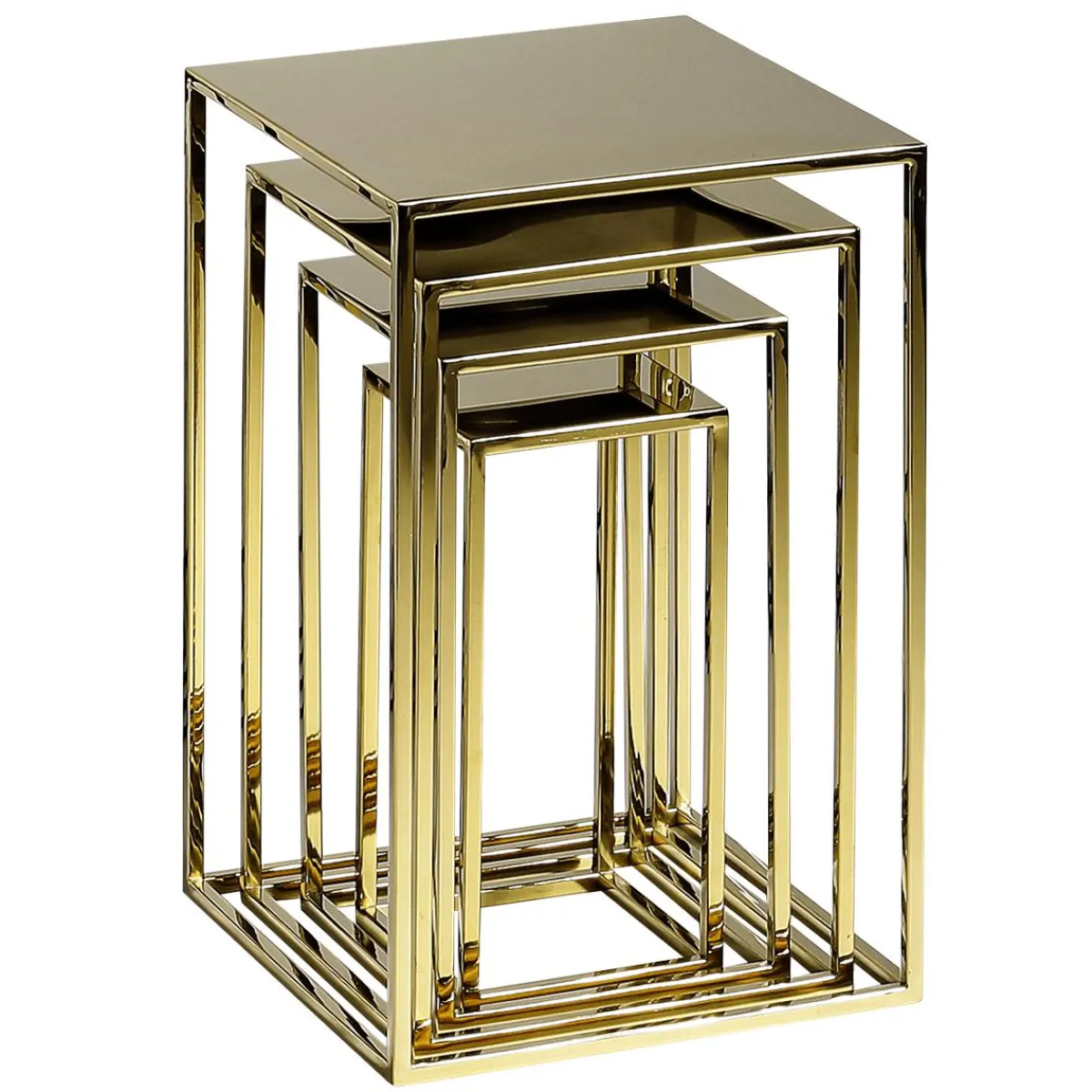 Lot De Tables En Métal 4 Pces-DecoWoerner New