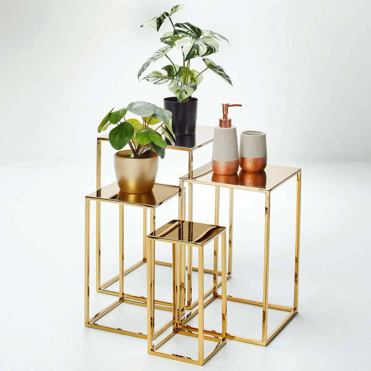 Lot De Tables En Métal 4 Pces-DecoWoerner New