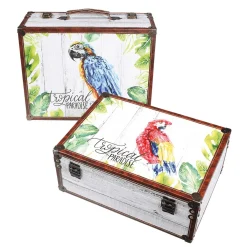 Lot De Valises Déco Paradis 2 Pces-DecoWoerner Discount