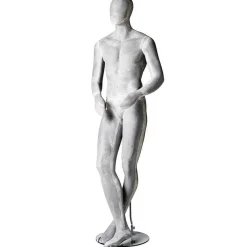 Mannequin Homme SCULPTURE Jambe Croisée Aspect Béton-DecoWoerner Hot