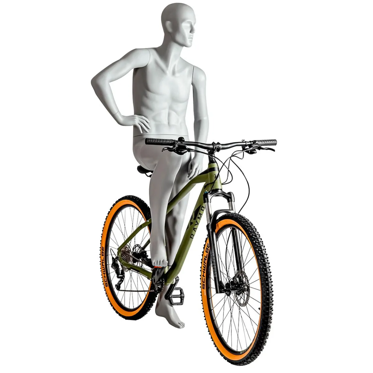 Mannequin Sport Homme Cycliste, Randonneur - Jambe Droite Levée & Bras Droit Plié-DecoWoerner New
