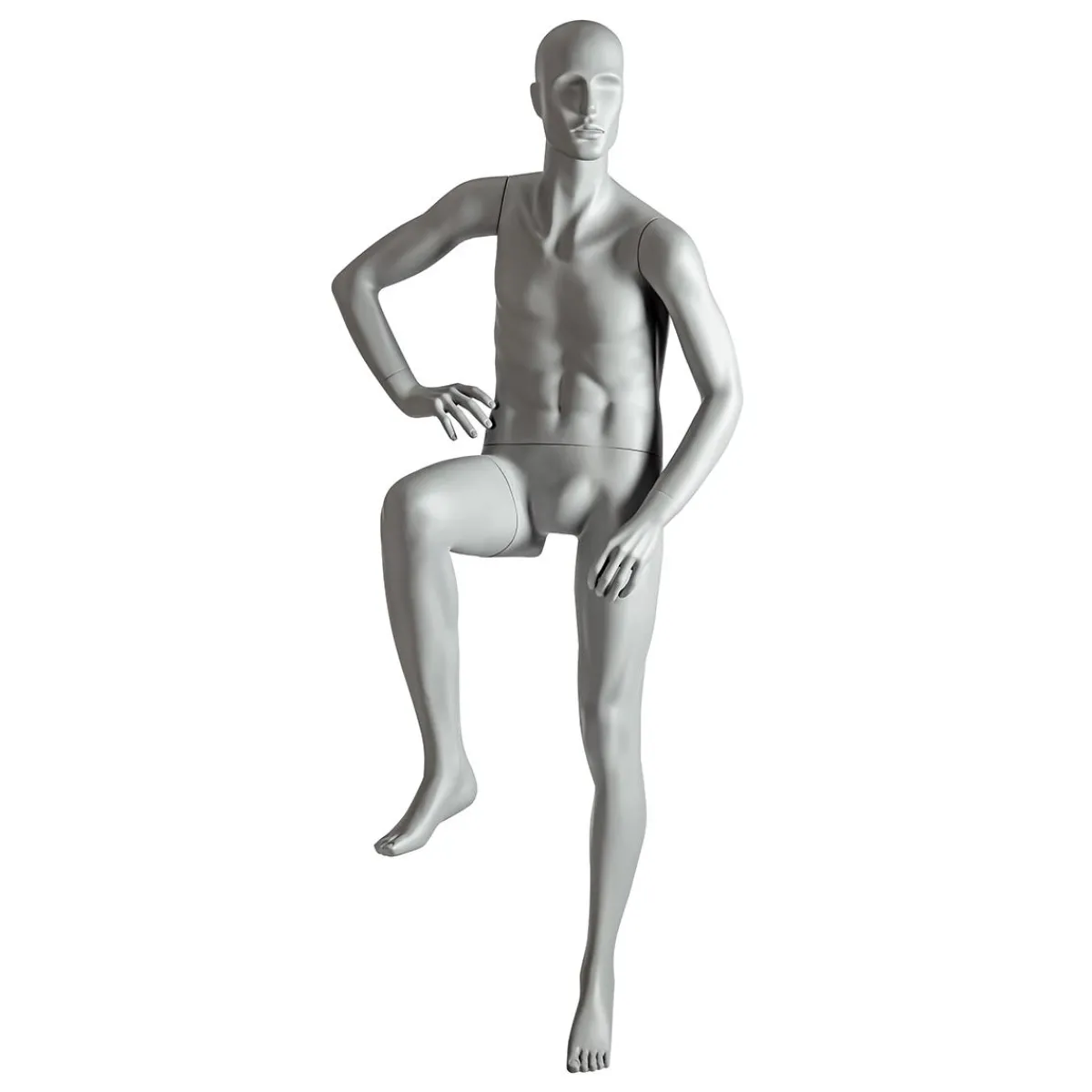Mannequin Sport Homme Cycliste, Randonneur - Jambe Droite Levée & Bras Droit Plié-DecoWoerner New