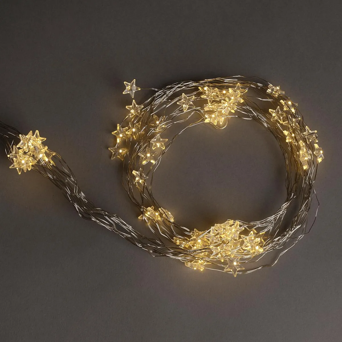 Micro Guirlande Lumineuse LED En Fil Métallique à Piles Lumière Chaude 80 Cm-DecoWoerner New