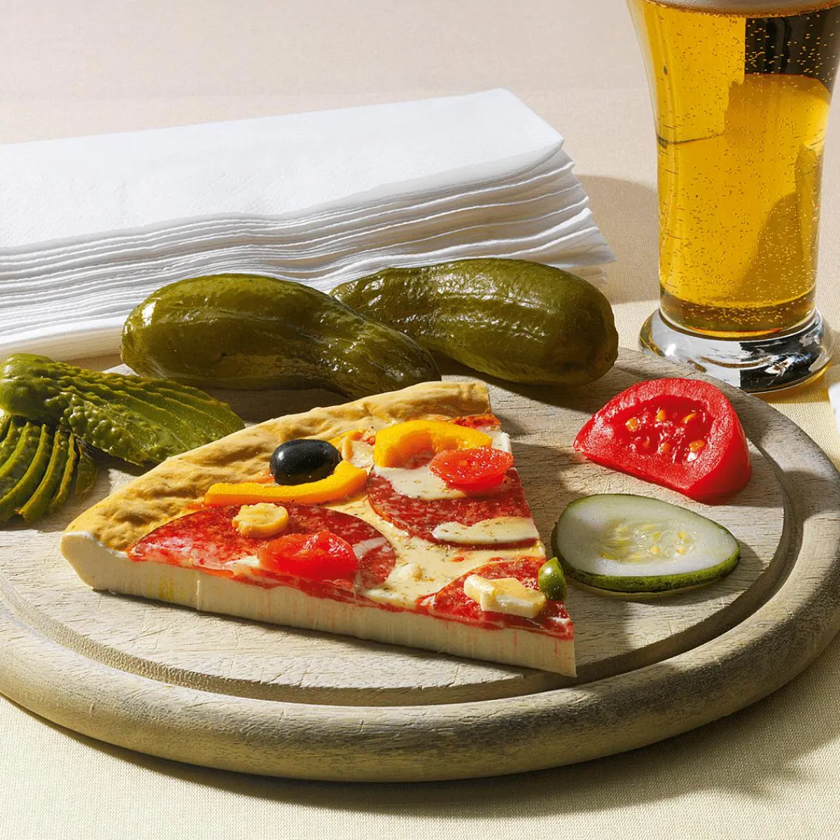 Morceau De Pizza "Salami" Aliment Factice-DecoWoerner Discount