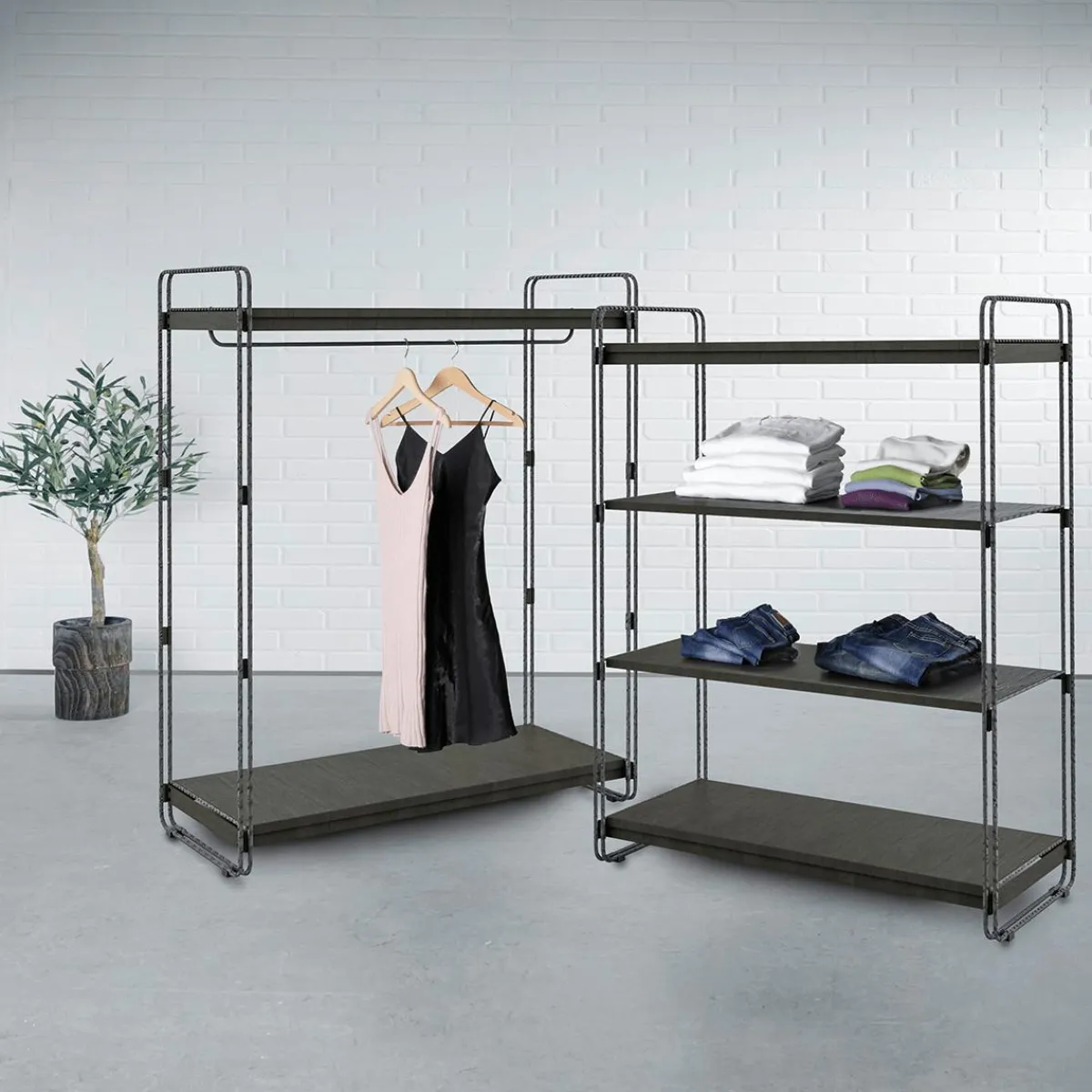 Nacelle Centrale LOFT, Avec Tringle à Vêtements, 124 X 153 Cm-DecoWoerner